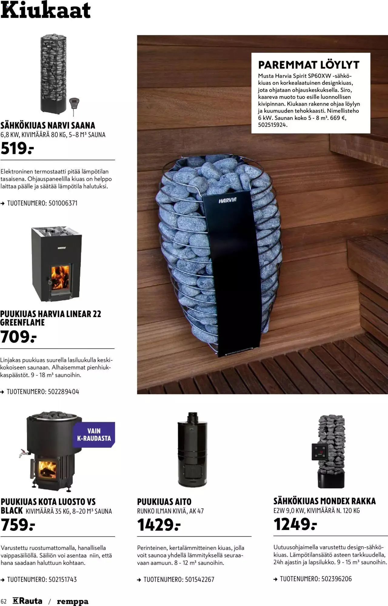 K-Rauta tarjoukset voimassa alkaen 8. tammikuuta - 5. helmikuuta 2024 - Tarjouslehti sivu 62