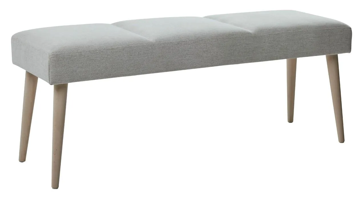 OTTO-penkki 105 cm, Guard-kangas (luonnonvalkoinen, jalat valkolakattu)