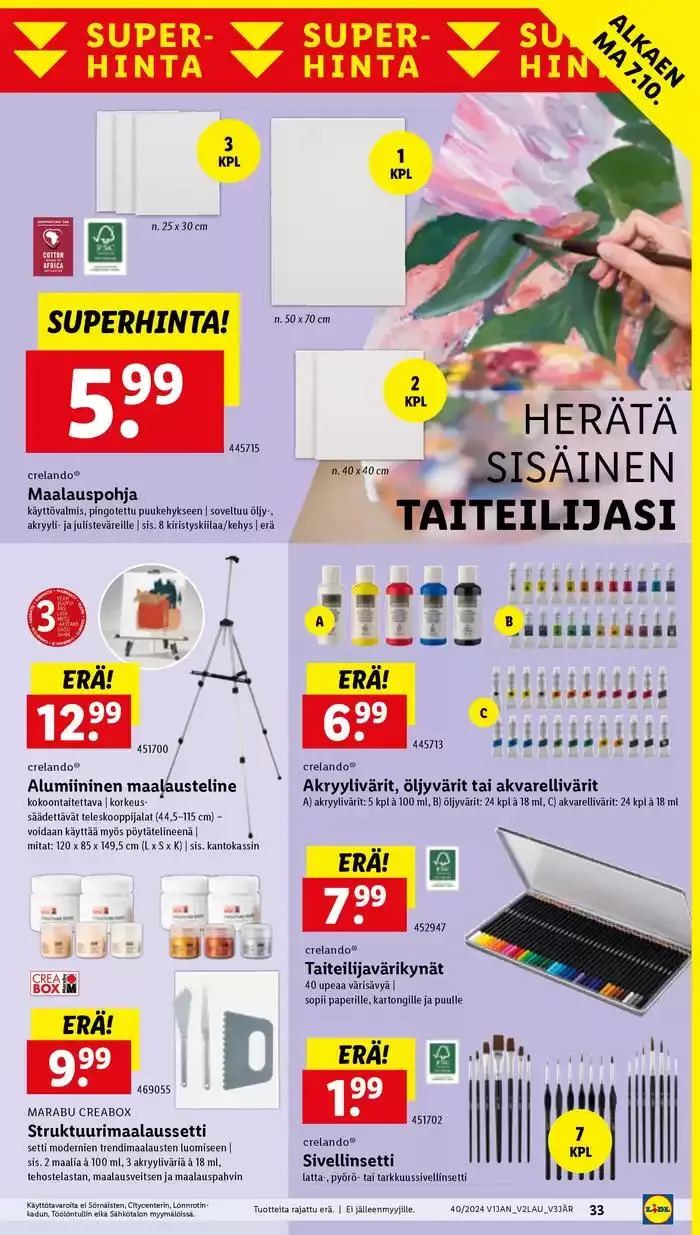 Uusia tarjouksia löydettäväksi voimassa alkaen 30. syyskuuta - 9. lokakuuta 2024 - Tarjouslehti sivu 35