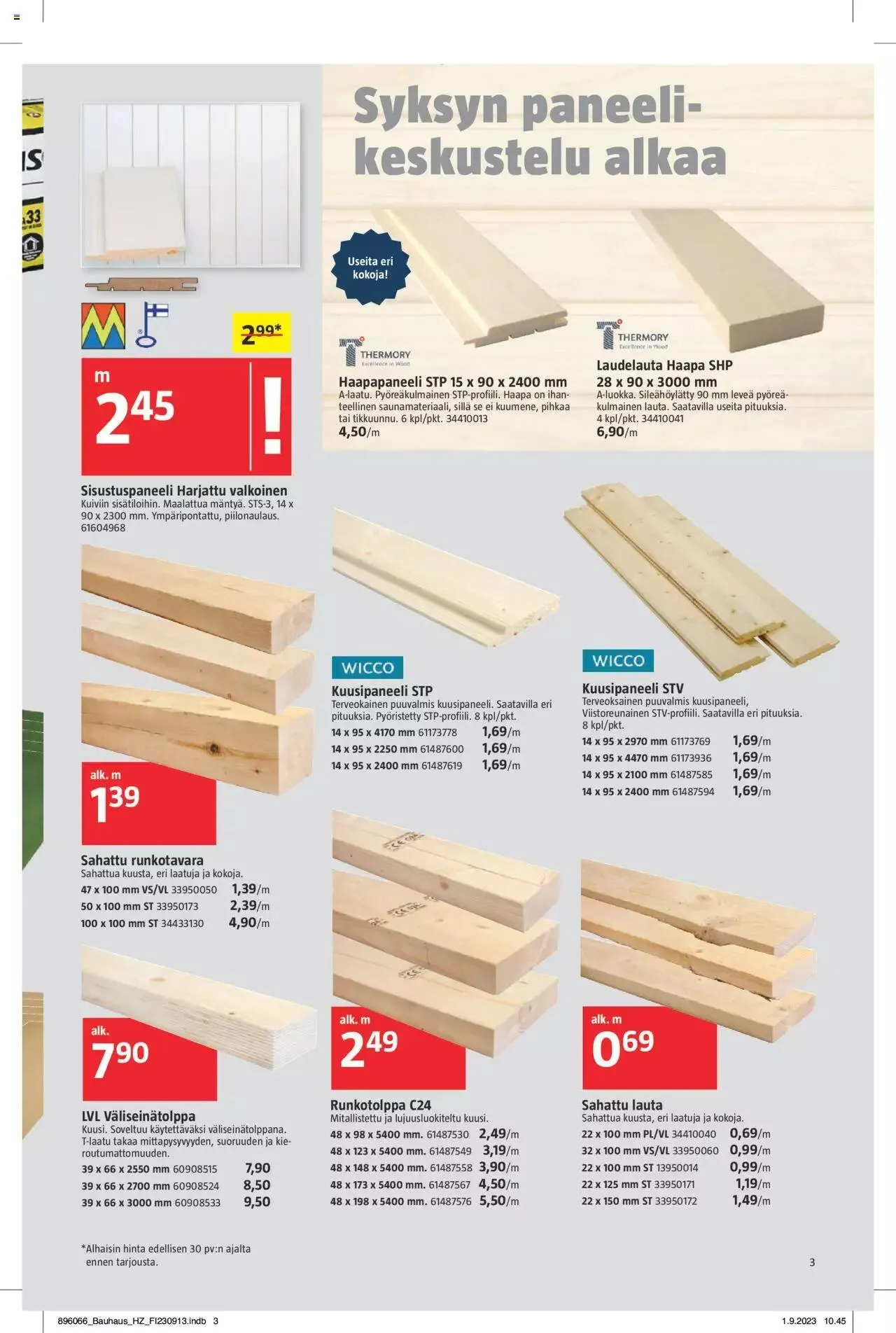 Bauhaus tarjoukset voimassa alkaen 13. syyskuuta - 3. lokakuuta 2023 - Tarjouslehti sivu 3
