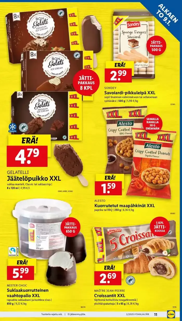 Säästä nyt tarjouksillamme voimassa alkaen 6. tammikuuta - 15. tammikuuta 2025 - Tarjouslehti sivu 11