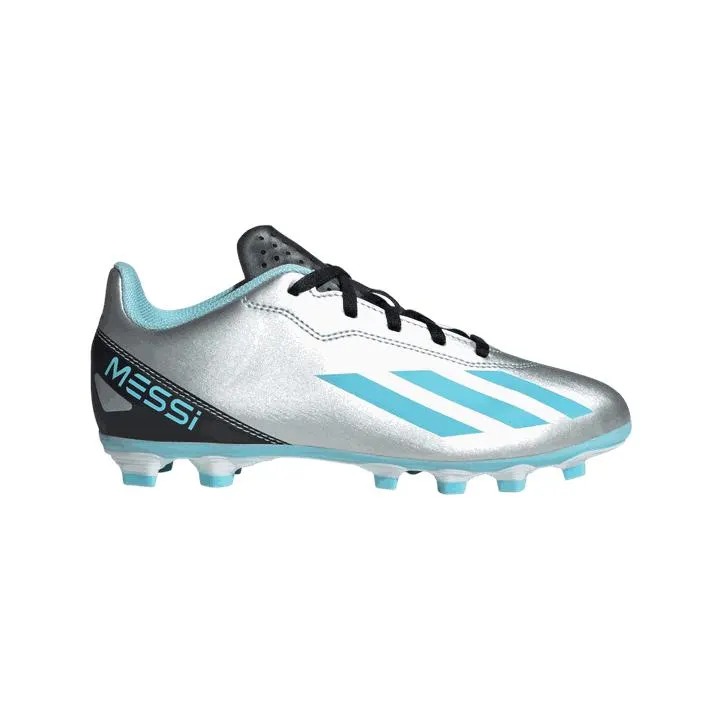 X Crazyfast Messi .4 FxG / Q3 23 nuorten jalkapallokengät nurmelle, tekonurmelle ja hiekalle, Hopea