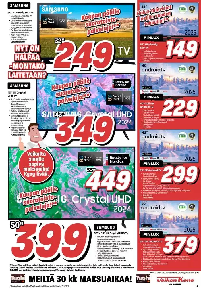 Veikon Kone tarjoukset voimassa alkaen 3. helmikuuta - 16. helmikuuta 2025 - Tarjouslehti sivu 5