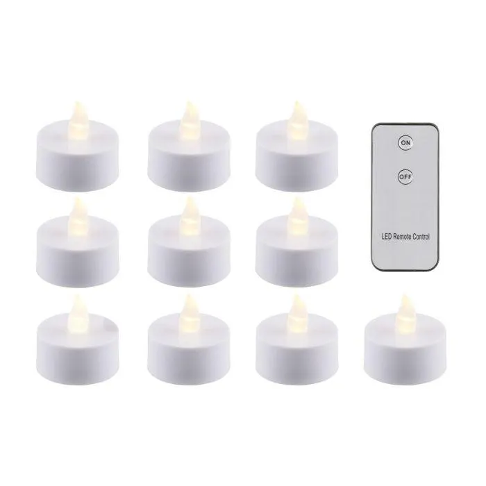 FINNLUMOR LED-KYNTTILÄ KAUKO-OHJATTAVA 10 KPL