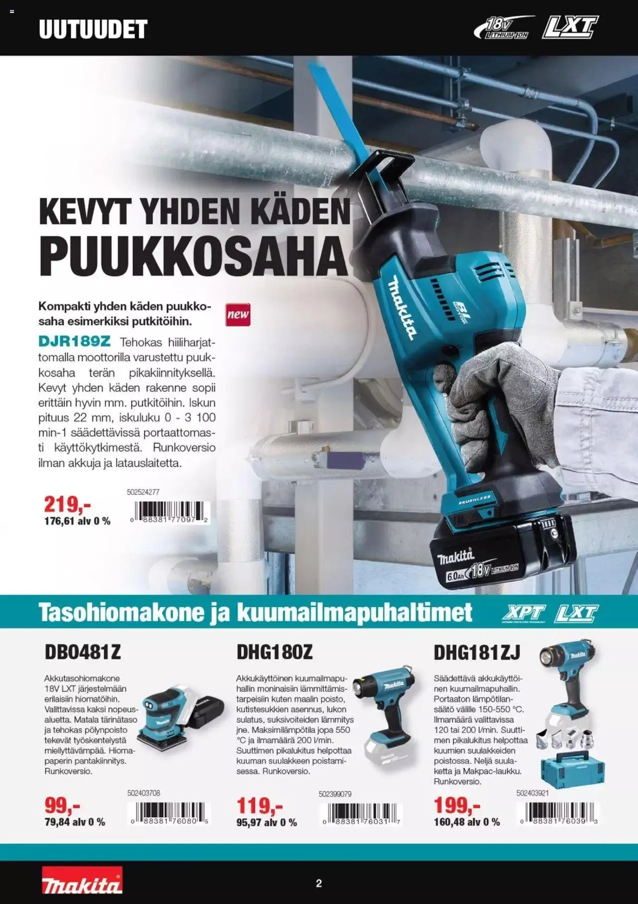 K-Rauta - PRO Makita Talvi 1/2023 voimassa alkaen 18. tammikuuta - 31. joulukuuta 2023 - Tarjouslehti sivu 2