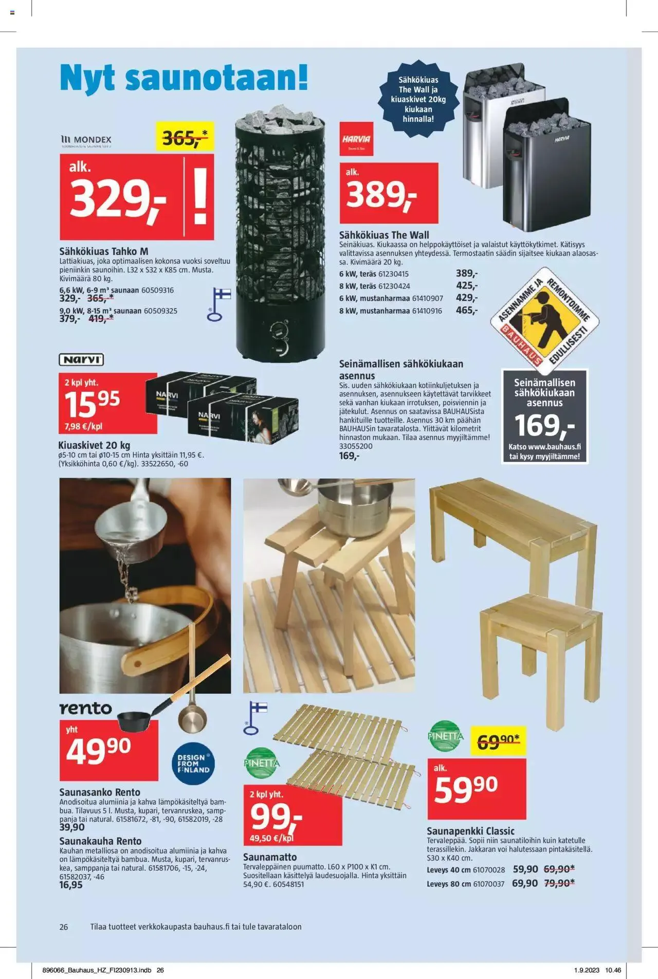 Bauhaus tarjoukset voimassa alkaen 13. syyskuuta - 3. lokakuuta 2023 - Tarjouslehti sivu 26