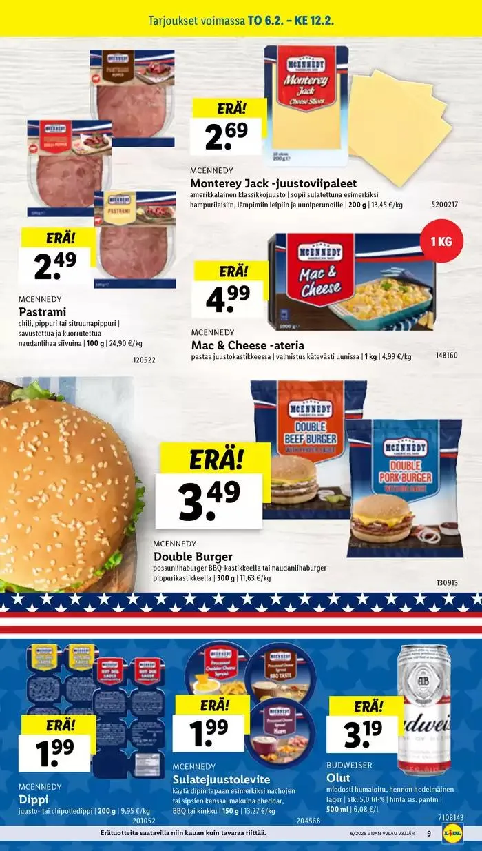 Lidl tarjoukset voimassa alkaen 3. helmikuuta - 12. helmikuuta 2025 - Tarjouslehti sivu 9