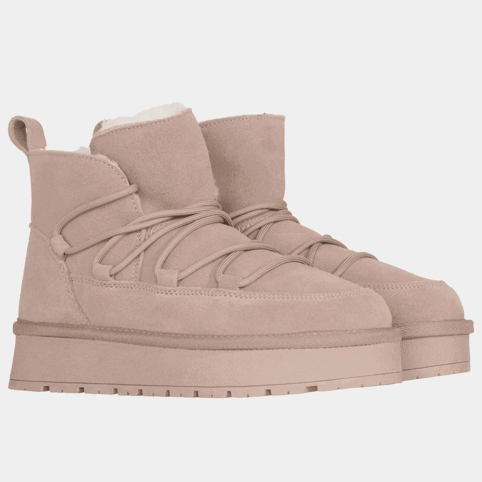 Almby Wool Leather Winter Boot, Naisten talvikengät - Ruskea