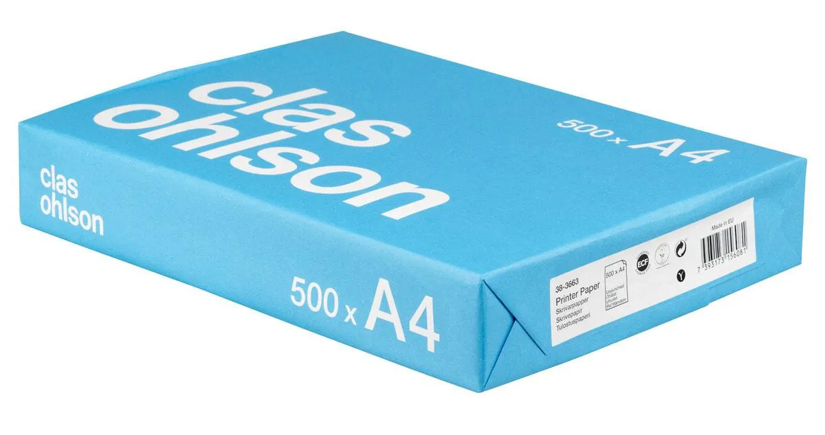 Tulostuspaperi rei'ittämätön A4 Clas Ohlson