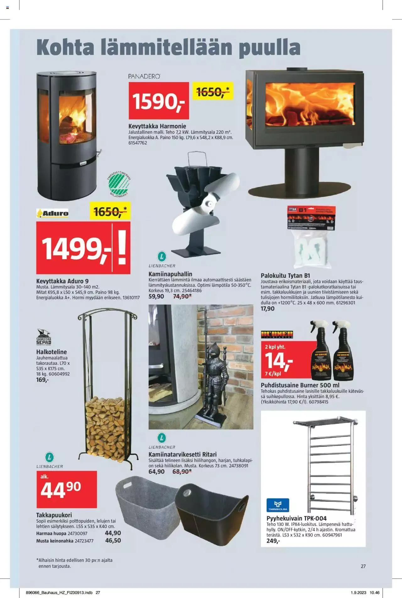 Bauhaus tarjoukset voimassa alkaen 13. syyskuuta - 3. lokakuuta 2023 - Tarjouslehti sivu 27