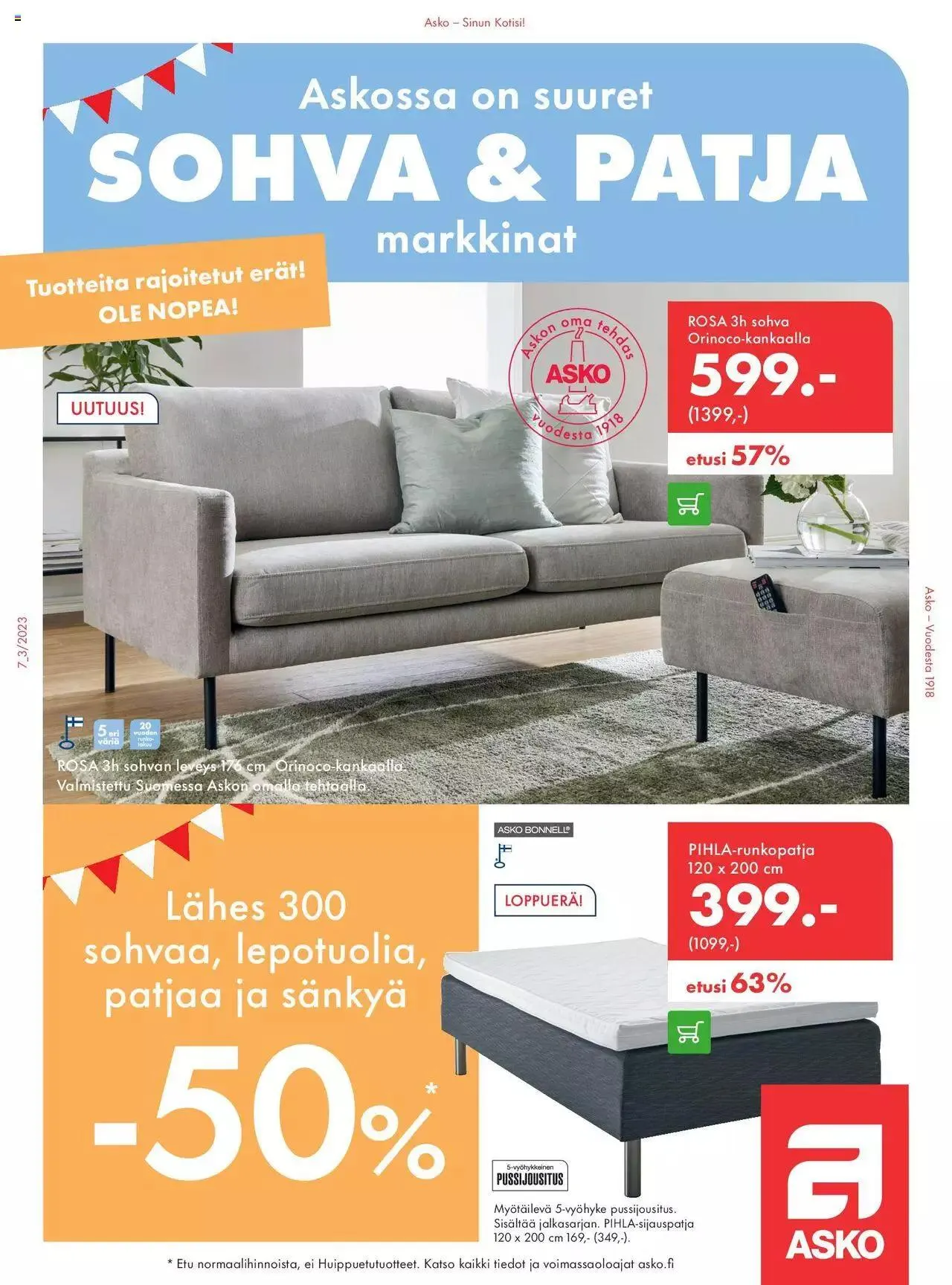 Asko tarjoukset voimassa alkaen 17. heinäkuuta - 31. joulukuuta 2023 - Tarjouslehti sivu 1
