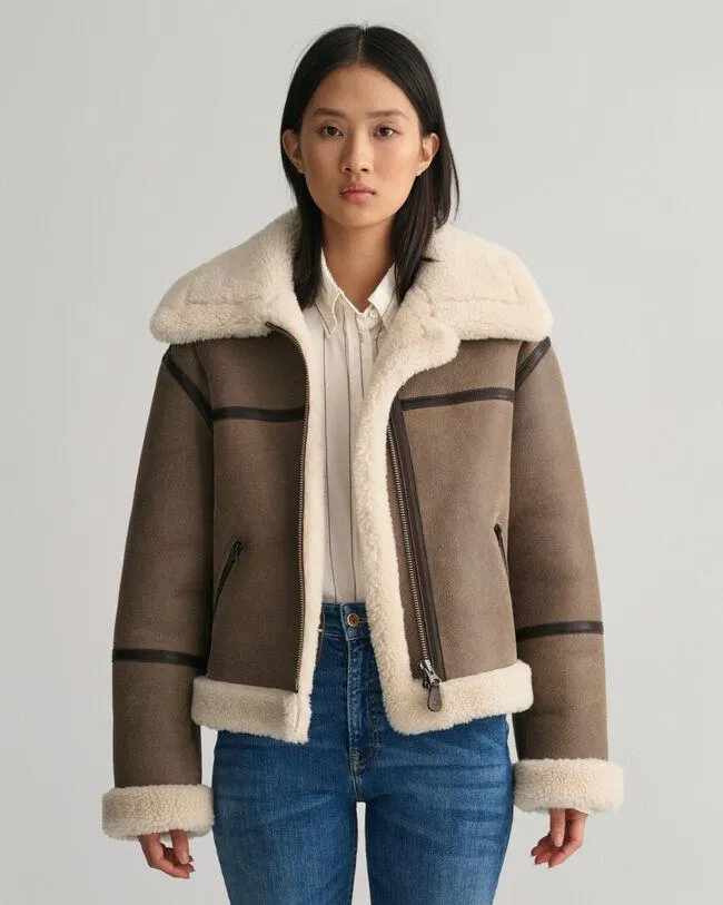Shearling-takki