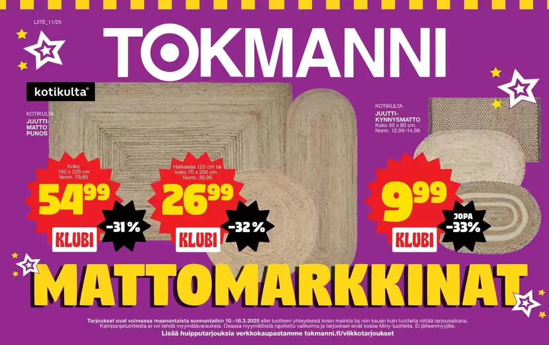 Mattoliite voimassa alkaen 10. maaliskuuta - 16. maaliskuuta 2025 - Tarjouslehti sivu 1