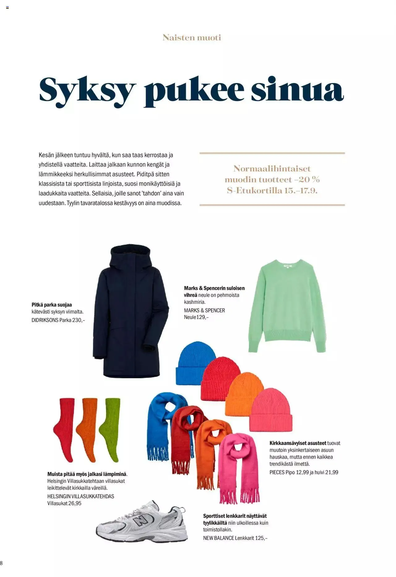 Sokos tarjoukset voimassa alkaen 4. syyskuuta - 8. lokakuuta 2023 - Tarjouslehti sivu 8