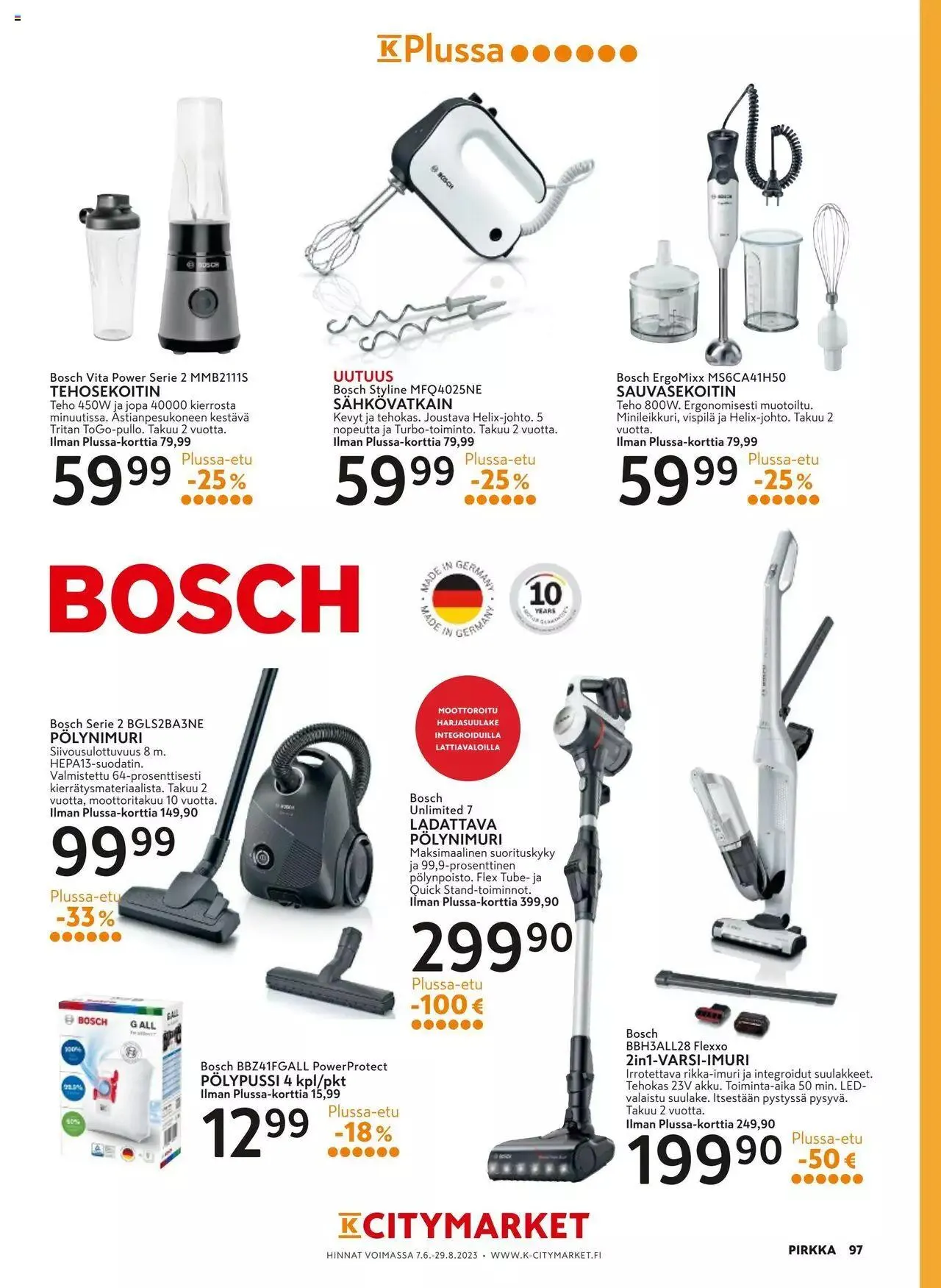 K-Market tarjoukset Pirkka 6–8/2023 voimassa alkaen 7. kesäkuuta - 29. elokuuta 2023 - Tarjouslehti sivu 97