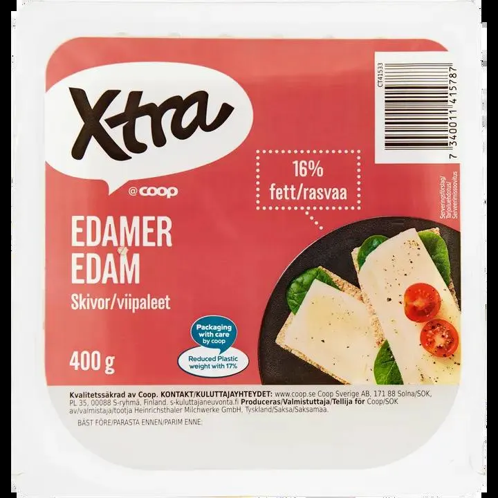 Xtra Edam 16 % viipaleet 400 g