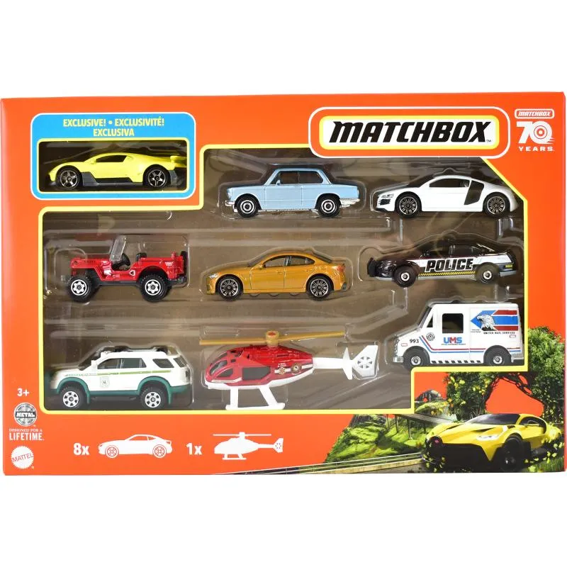 Pikkuautot Matchbox 9 kpl