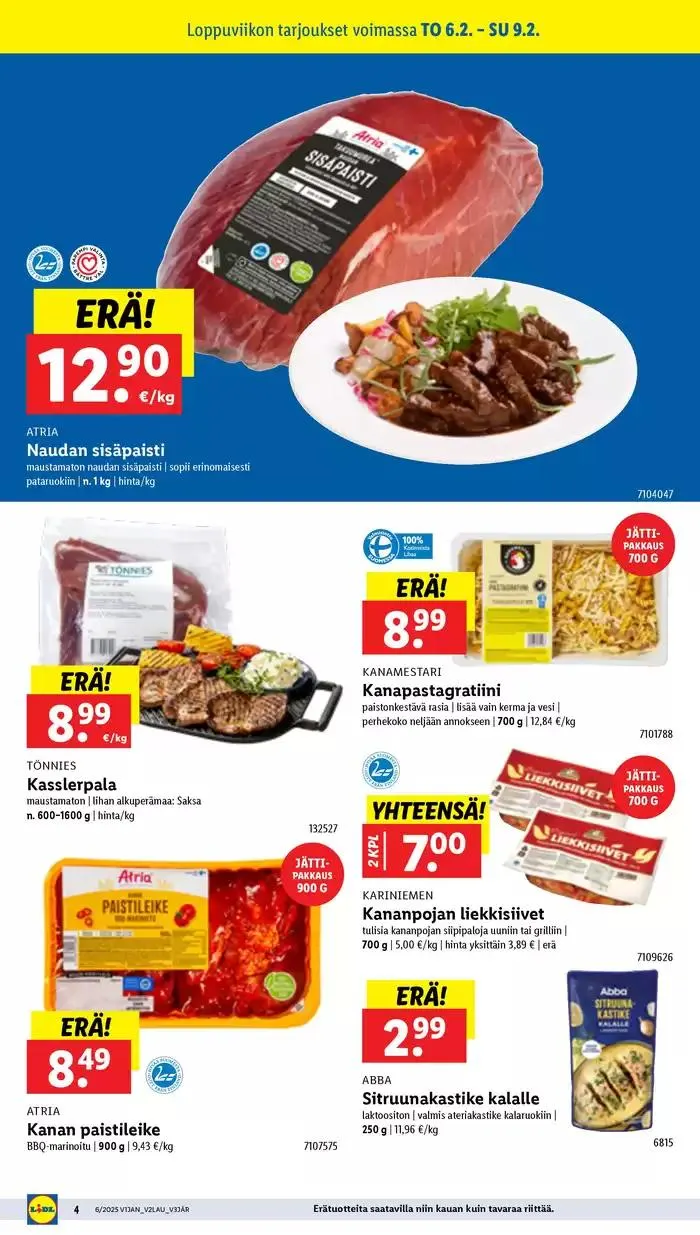 Lidl tarjoukset voimassa alkaen 3. helmikuuta - 12. helmikuuta 2025 - Tarjouslehti sivu 4