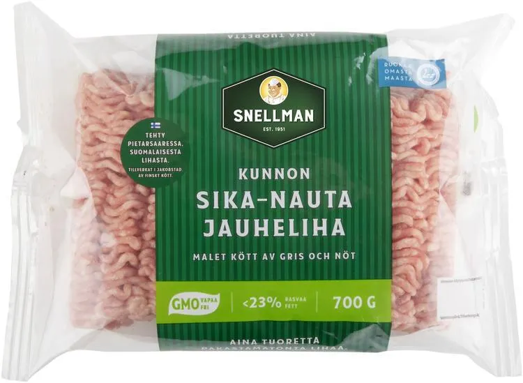 Snellman Kunnon sika-nauta jauheliha 23% 700g