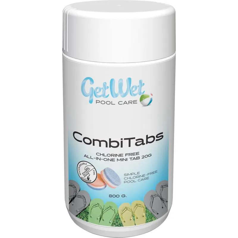 Aktiivihappi GetWet Combitabs Chlorfree 20 g / 800 g