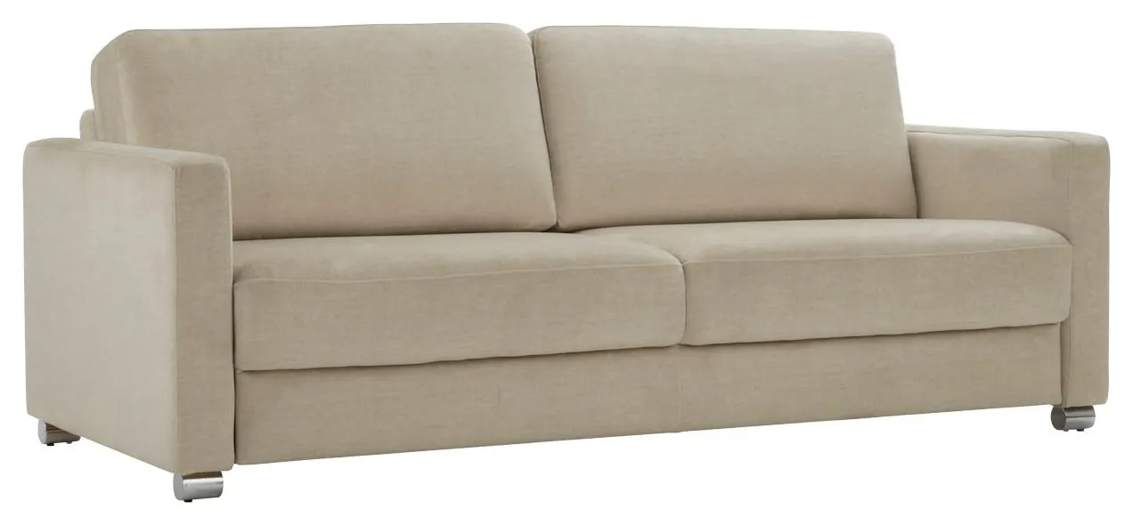 Pohjanmaan TORINO-vuodesohva (Glamour-kangas, väri 01 beige, jalat metalli)