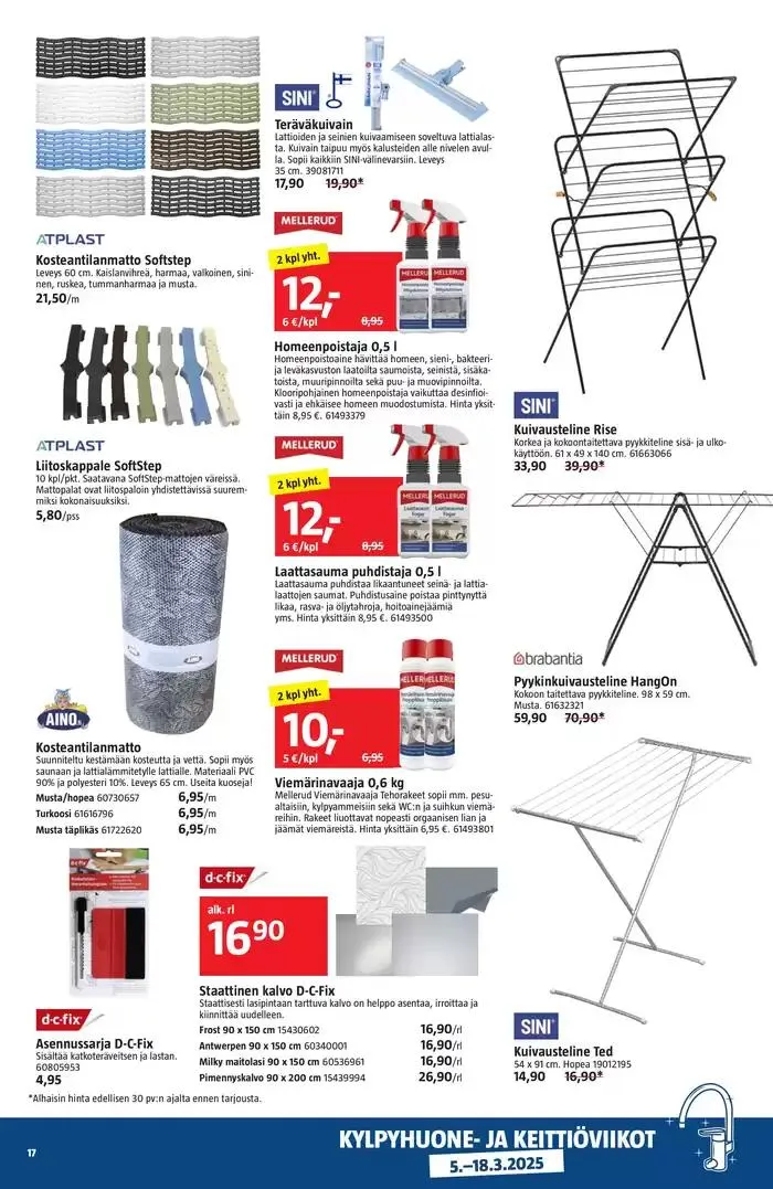 Bauhaus tarjoukset voimassa alkaen 6. maaliskuuta - 18. maaliskuuta 2025 - Tarjouslehti sivu 17