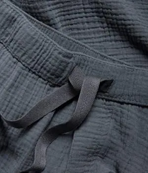 Shorts i rynkete bomull