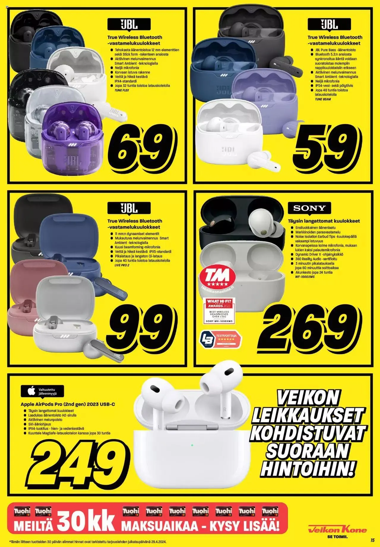 Veikon Kone tarjoukset voimassa alkaen 29. huhtikuuta - 5. toukokuuta 2024 - Tarjouslehti sivu 15