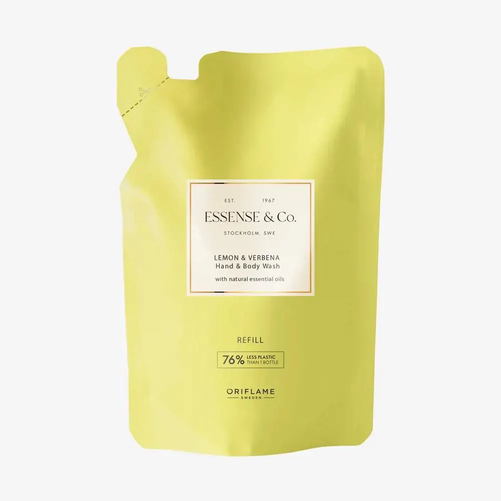 Essense&Co. Lemon & Verbena -käsi- & vartalopesun täyttöpakkaus