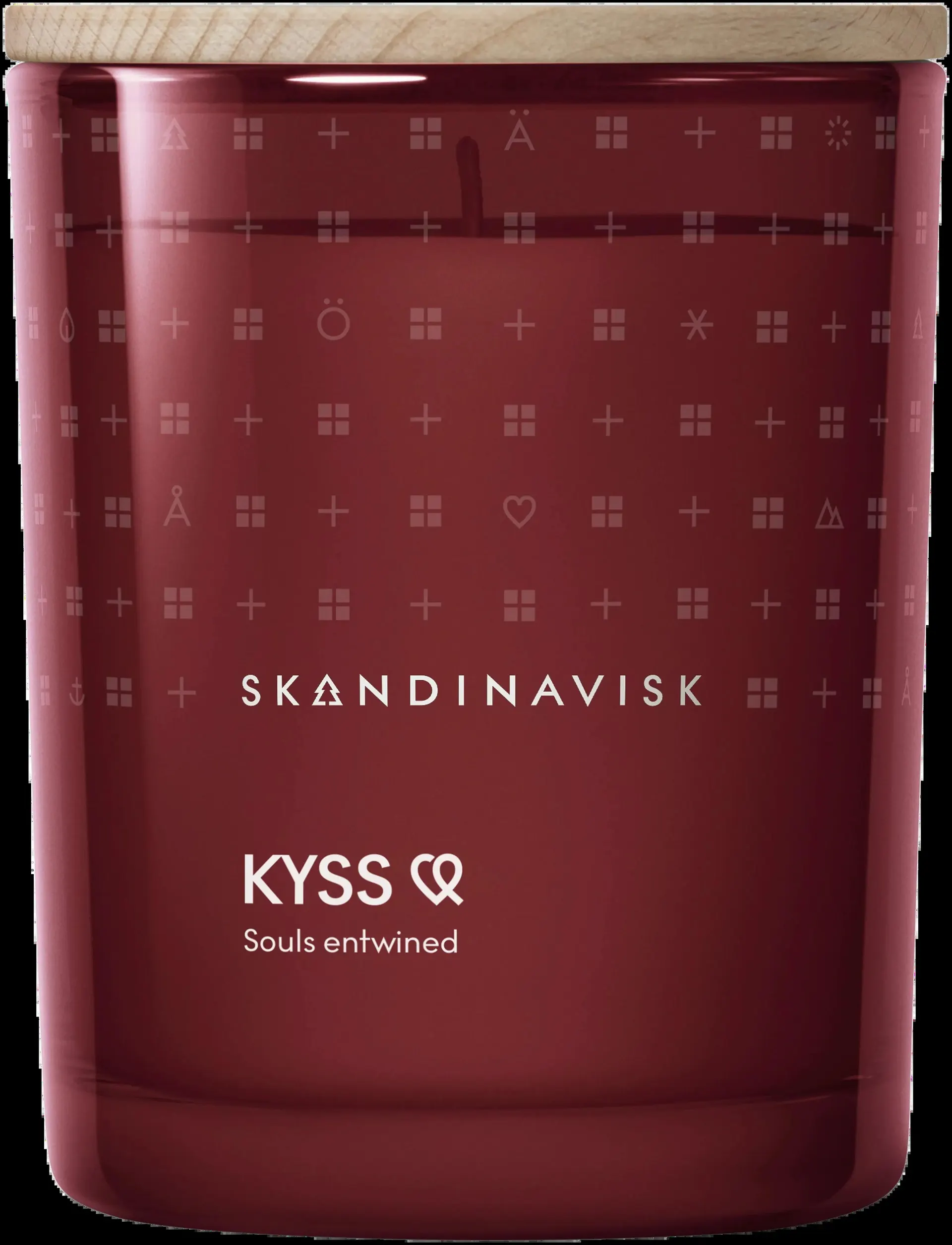 Skandinavisk Kyss tuoksukynttilä puukannella 200 g