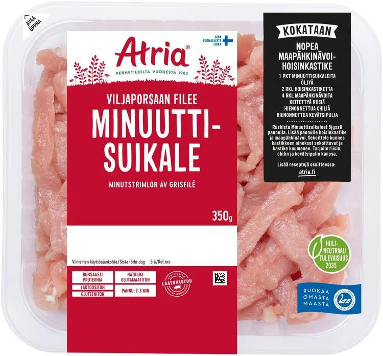 Atria Viljaporsaan Filee Minuuttisuikale 350g