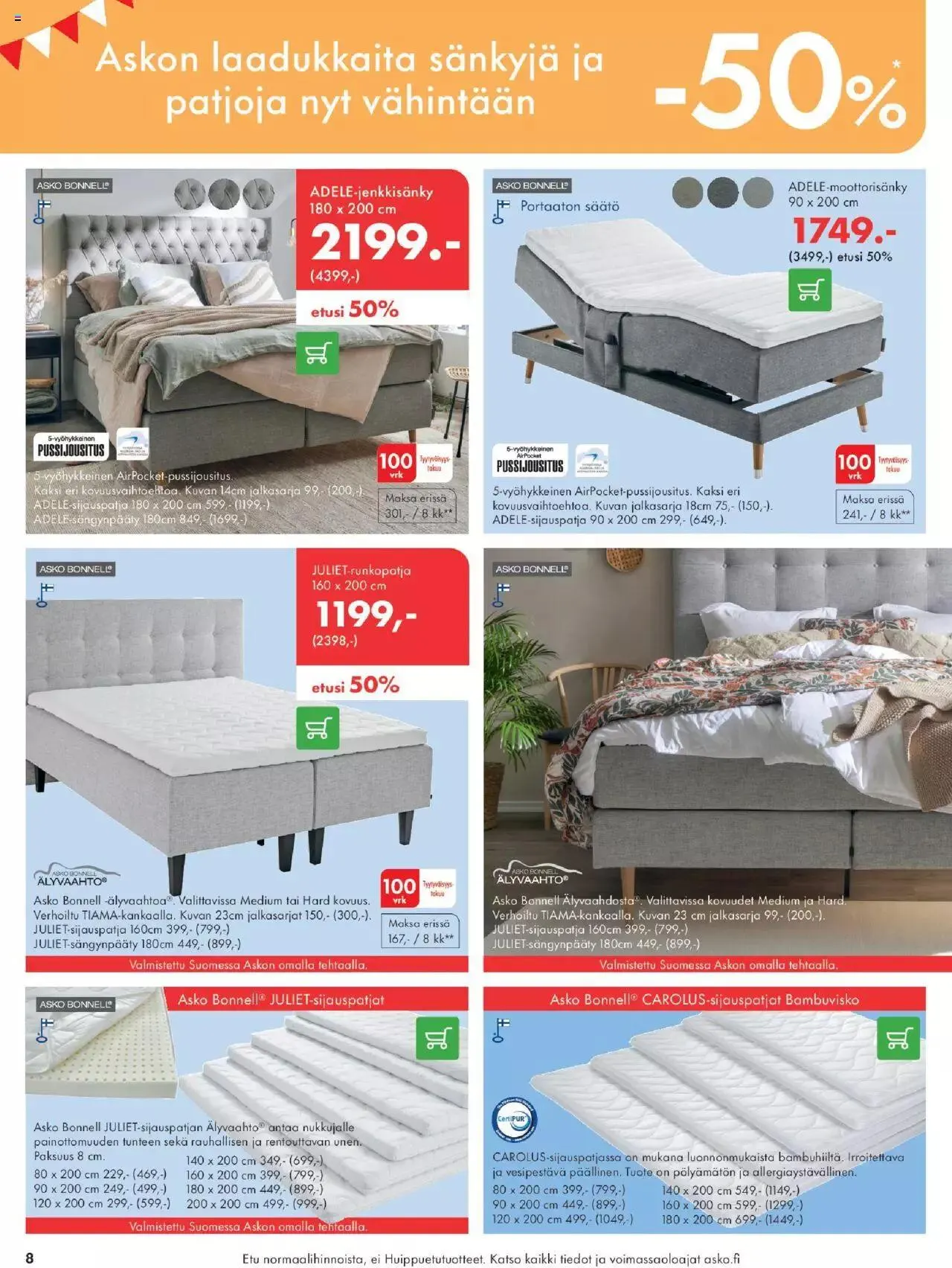 Asko tarjoukset voimassa alkaen 29. syyskuuta - 31. joulukuuta 2023 - Tarjouslehti sivu 8