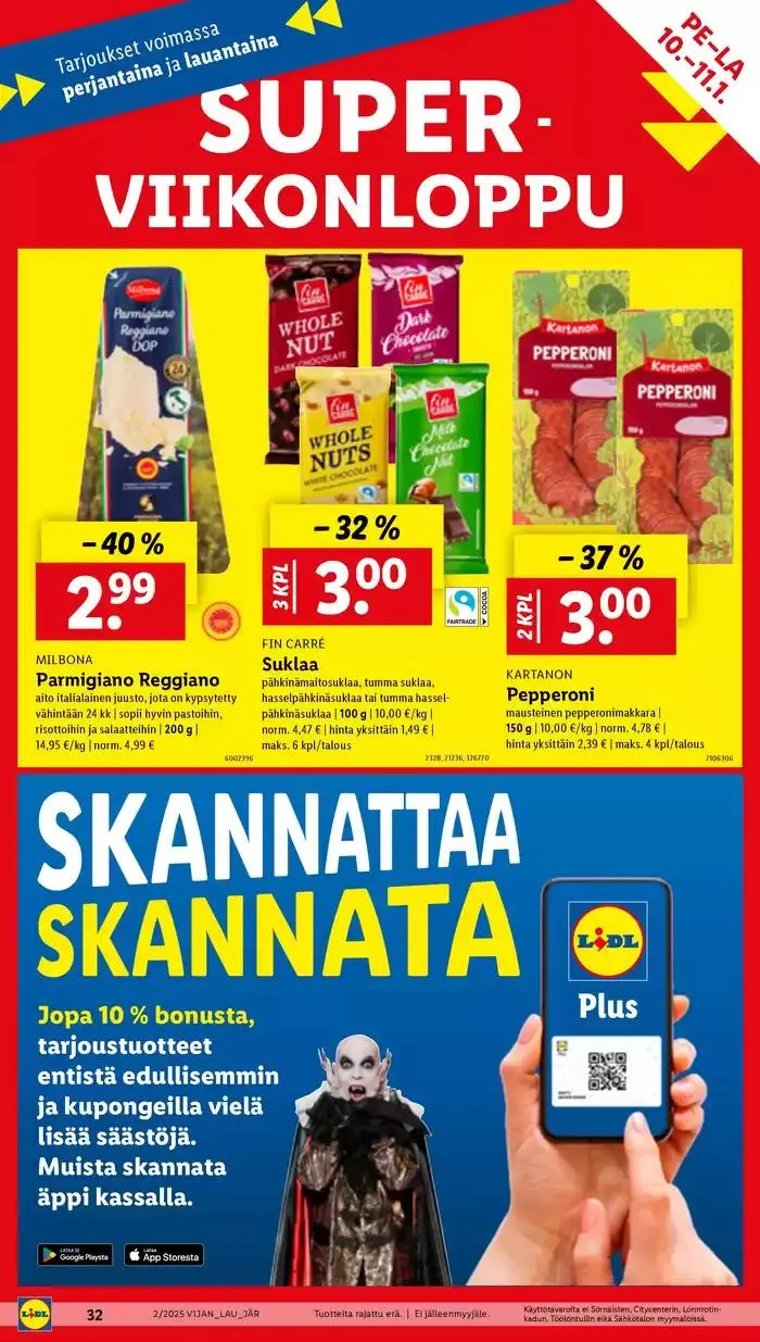 Tarjouksia tarjoushaukoille voimassa alkaen 6. tammikuuta - 15. tammikuuta 2025 - Tarjouslehti sivu 38