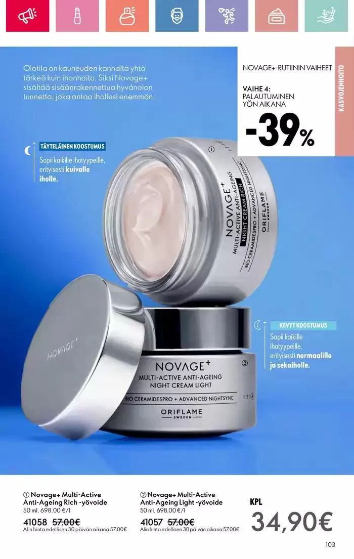 Oriflame tarjoukset voimassa alkaen 9. maaliskuuta - 29. maaliskuuta 2025 - Tarjouslehti sivu 103