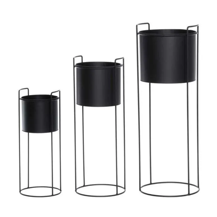 4LIVING KUKKATELINE PYÖREÄ MUSTA 19X50 CM