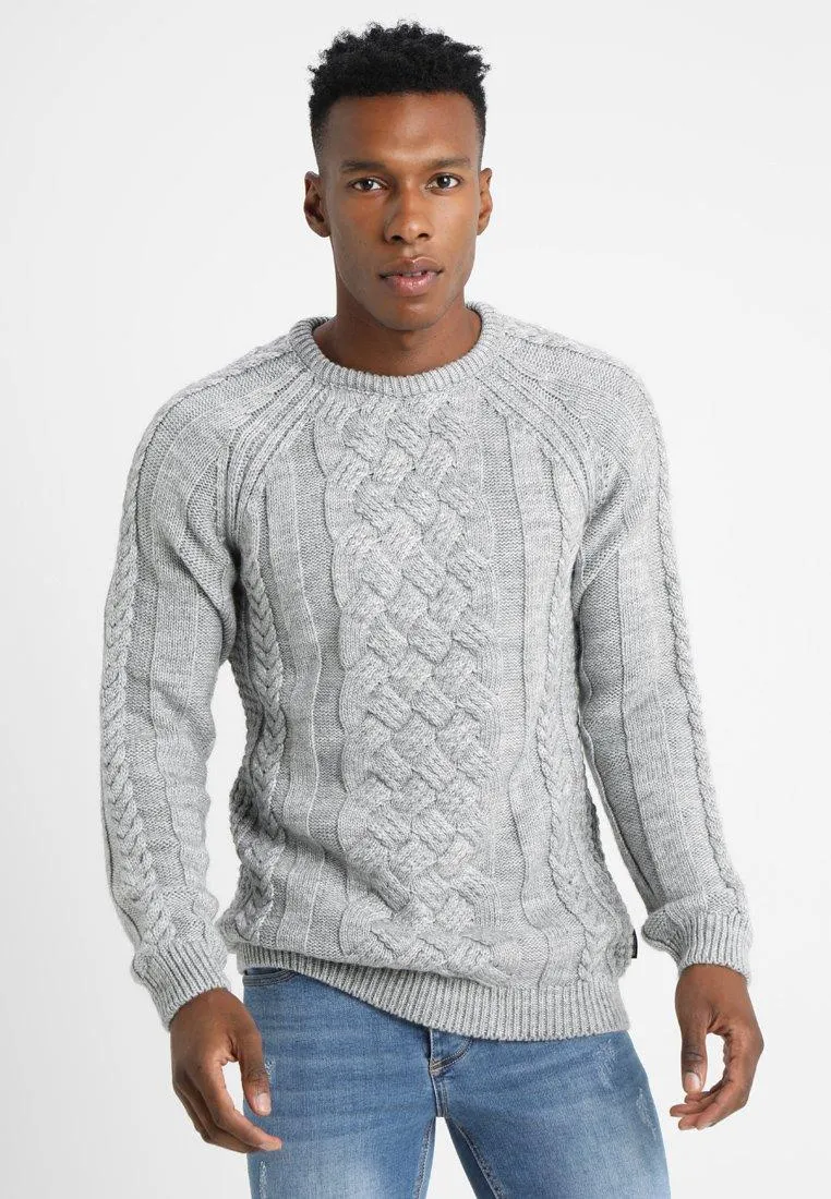 Pullover - mottled light grey