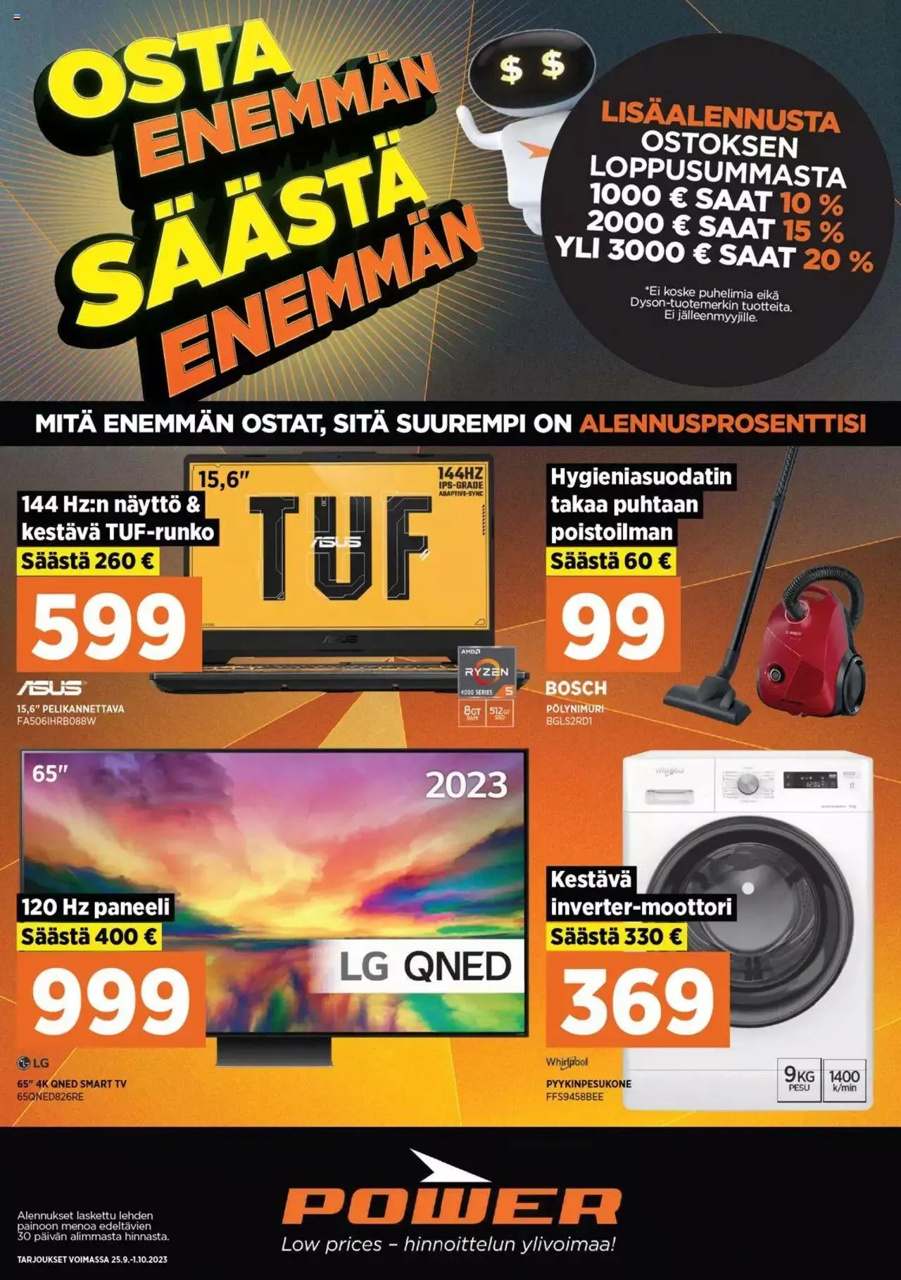 Power tarjoukset voimassa alkaen 25. syyskuuta - 1. lokakuuta 2023 - Tarjouslehti sivu 1