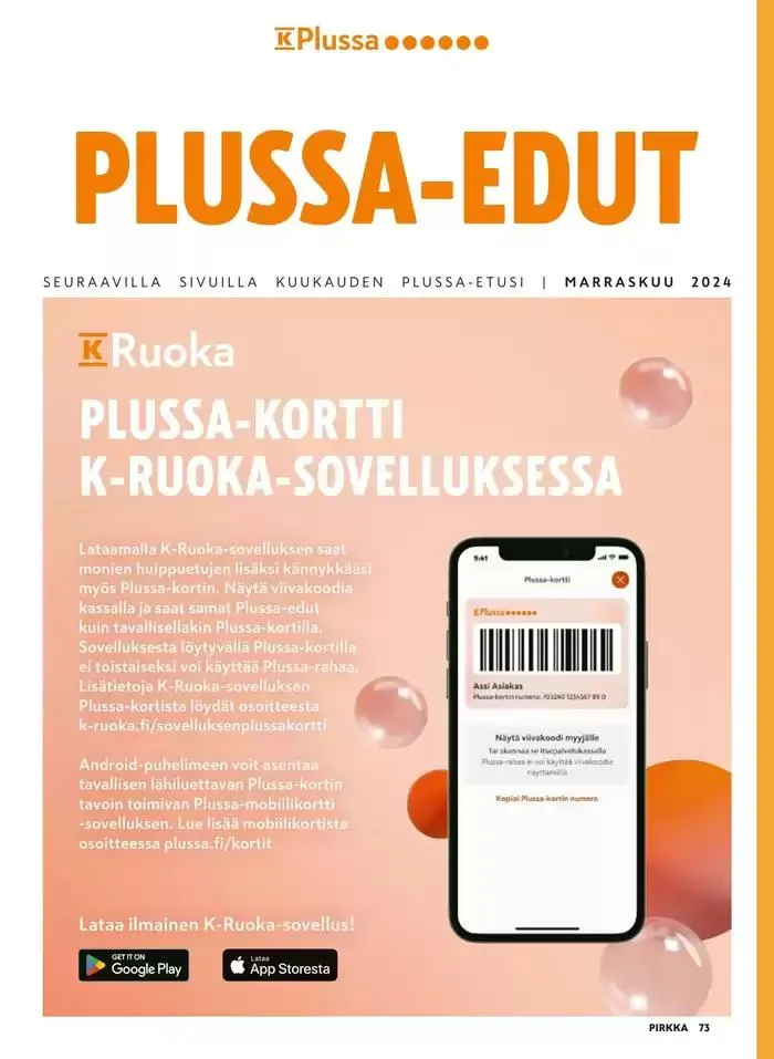 Pirkka 11/2024 voimassa alkaen 30. lokakuuta - 13. marraskuuta 2024 - Tarjouslehti sivu 71