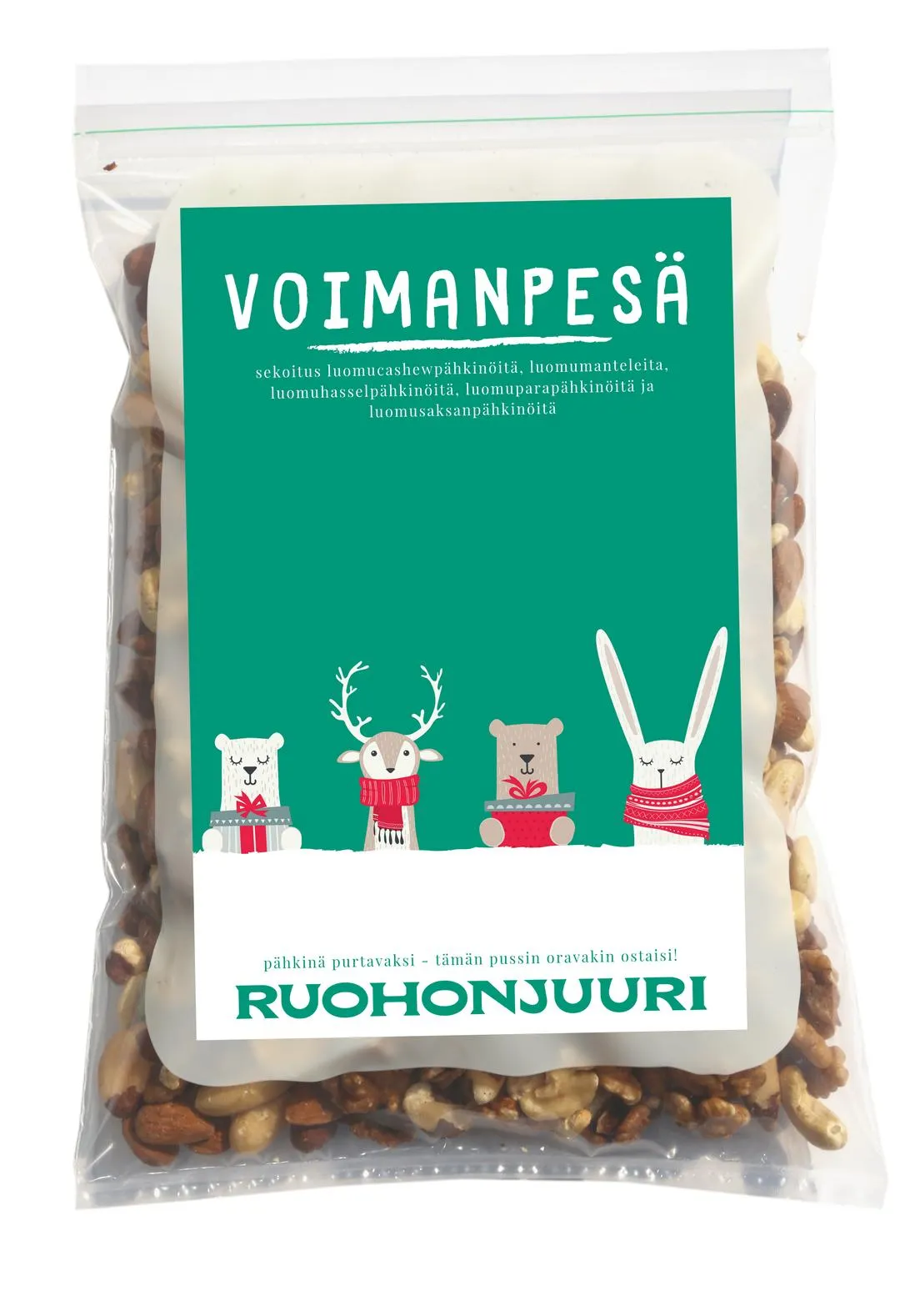 Voimanpesä-luomupähkinäsekoitus, 800 g