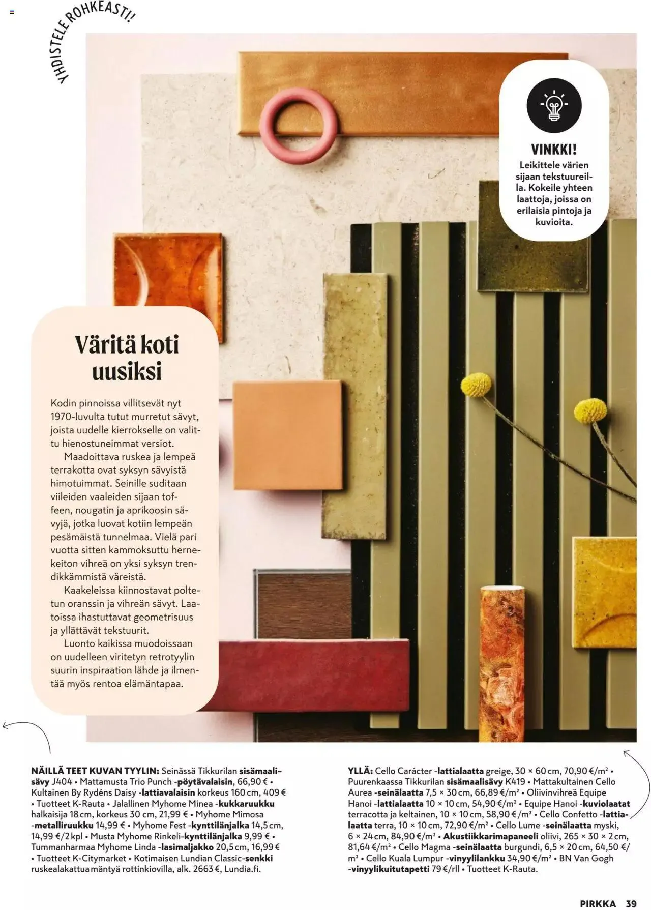 K-Market tarjoukset Pirkka 9/2023 voimassa alkaen 30. elokuuta - 3. lokakuuta 2023 - Tarjouslehti sivu 39