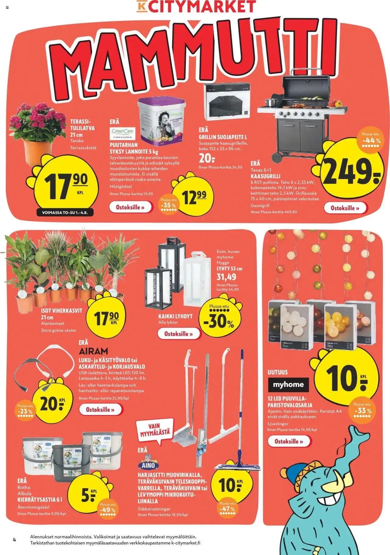 K-Citymarket tarjoukset voimassa alkaen 1. elokuuta - 11. elokuuta 2024 - Tarjouslehti sivu 4