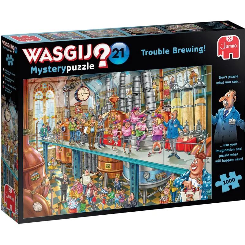 Palapeli Jumbo 1000 palaa Wasgij Mystery 21 Trouble Brewing!