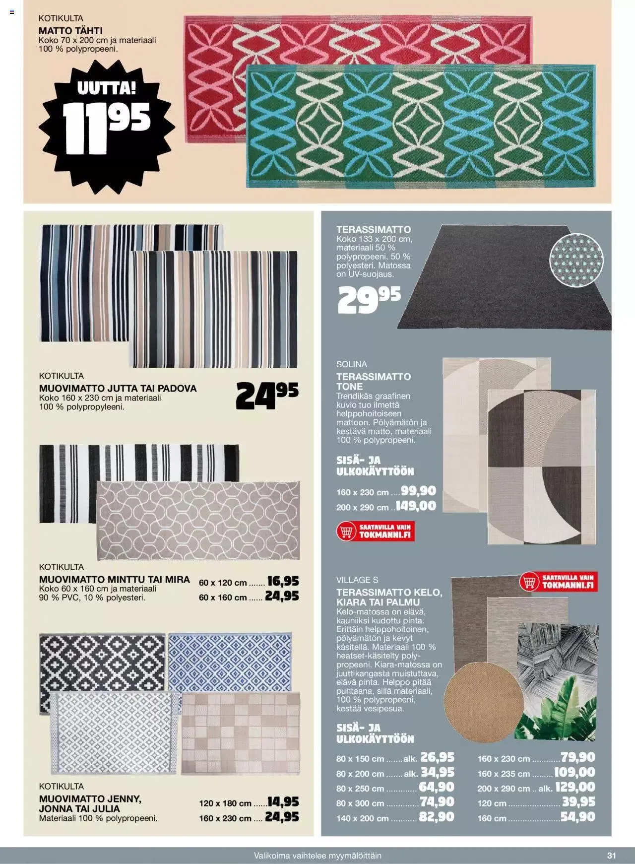 Tokmanni - Kesä 2023 voimassa alkaen 17. huhtikuuta - 31. joulukuuta 2023 - Tarjouslehti sivu 31