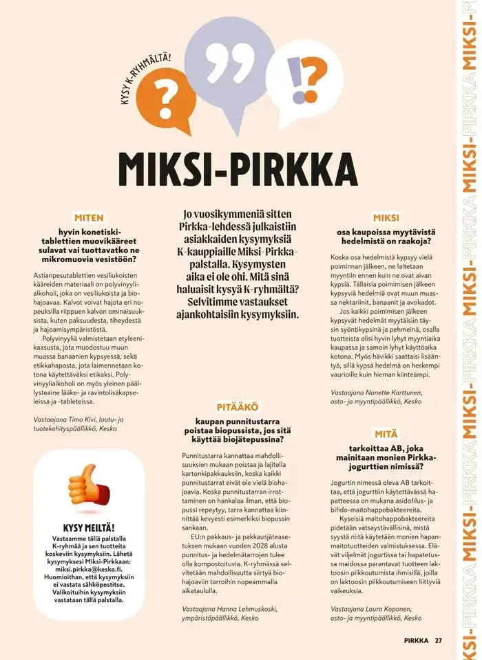 Pirkka 1/2025 voimassa alkaen 5. helmikuuta - 19. helmikuuta 2025 - Tarjouslehti sivu 27