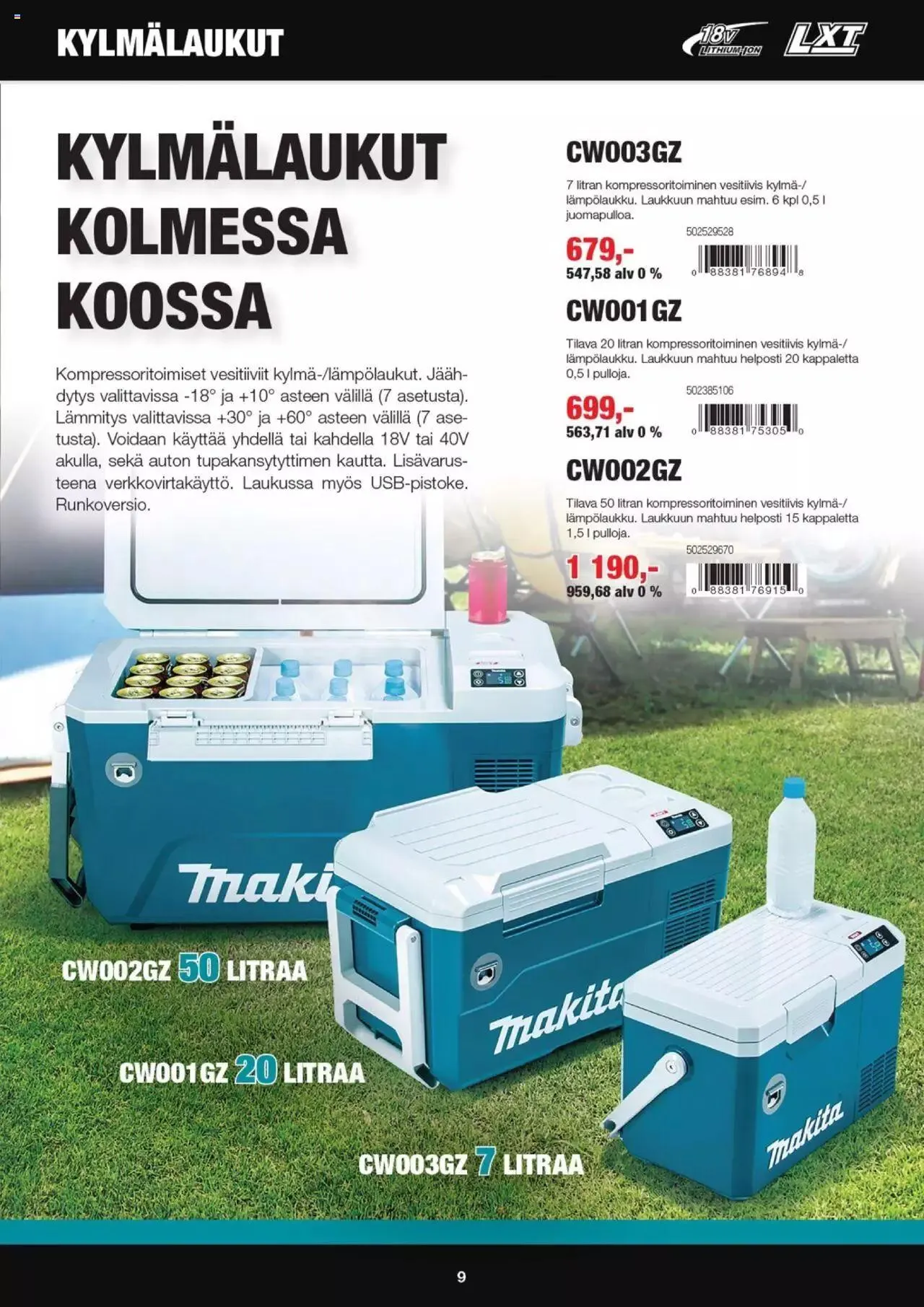 K-Rauta - PRO Makita Talvi 1/2023 voimassa alkaen 18. tammikuuta - 31. joulukuuta 2023 - Tarjouslehti sivu 9