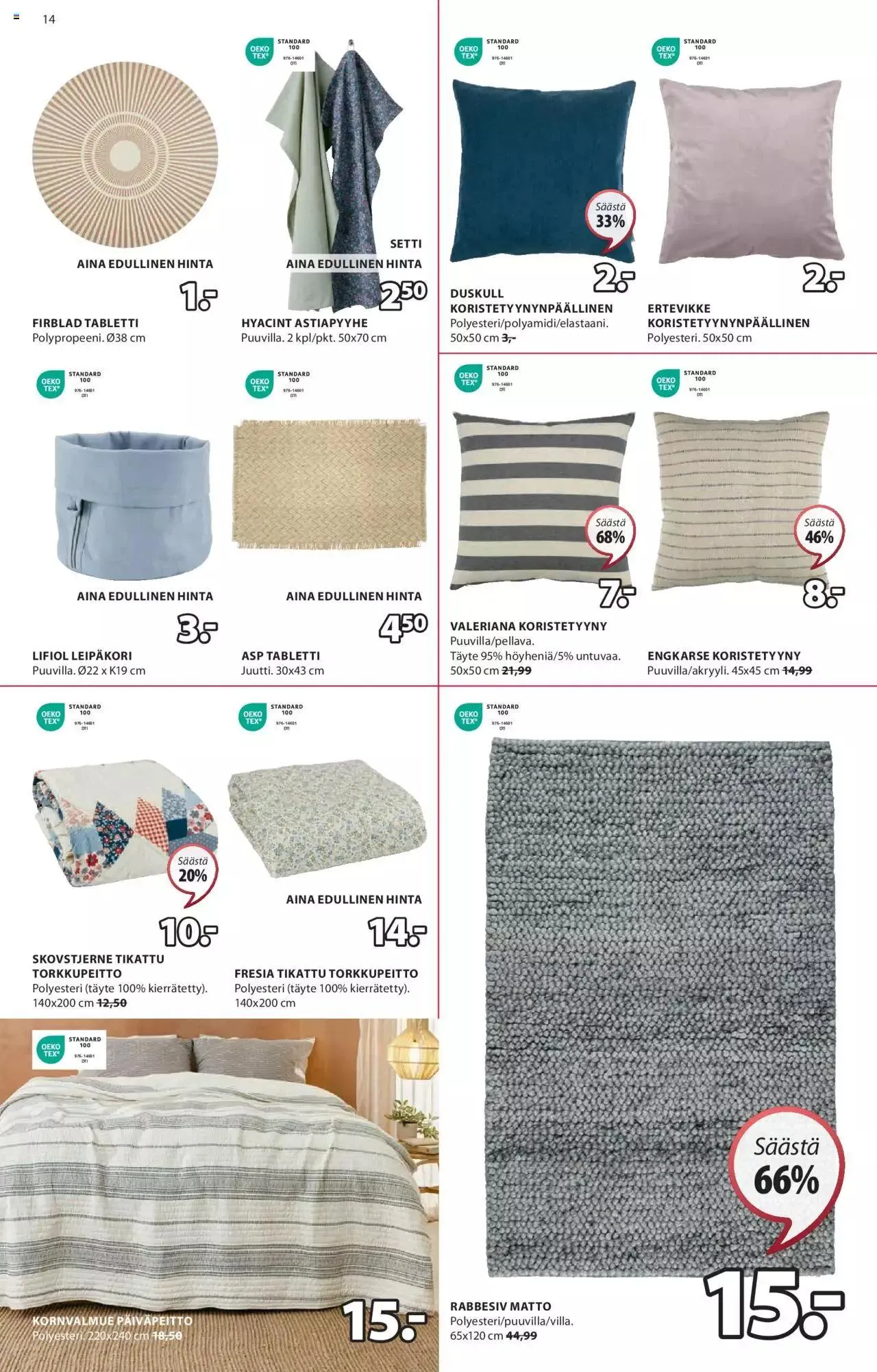 JYSK tarjoukset voimassa alkaen 1. heinäkuuta - 31. joulukuuta 2024 - Tarjouslehti sivu 14