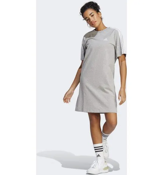 adidas essentials 3-stripes single jersey boyfriend tee dress