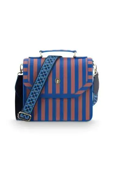 Pip Studio olkalaukku Frances Medium Stripe Blue