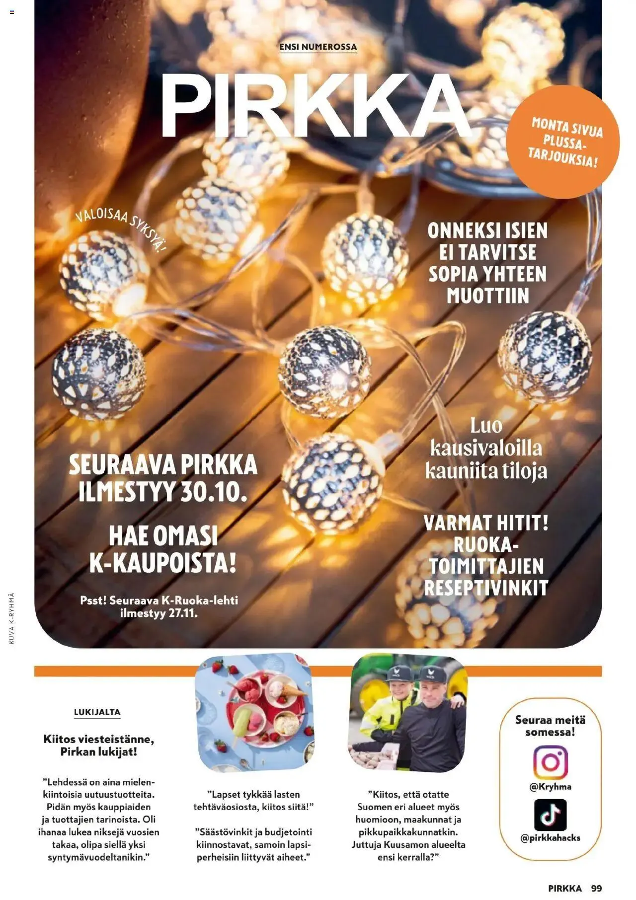 K-Supermarket - Pirkka voimassa alkaen 25. syyskuuta - 26. marraskuuta 2024 - Tarjouslehti sivu 99