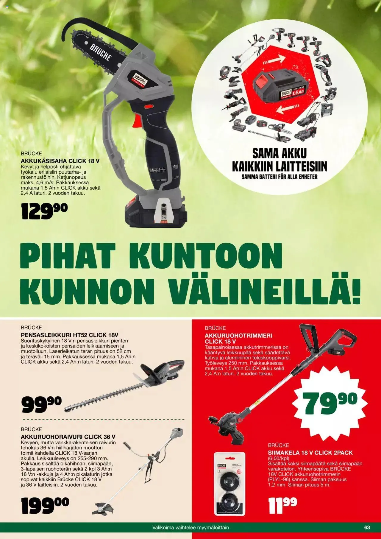 Tokmanni - Kesä 2023 voimassa alkaen 17. huhtikuuta - 31. joulukuuta 2023 - Tarjouslehti sivu 63
